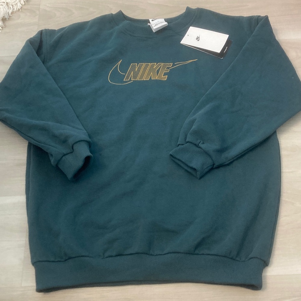Nike kids Teal Crewneck Sweater